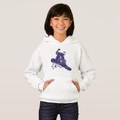 スノーボーダーが雪上を漂流 (正面フル)