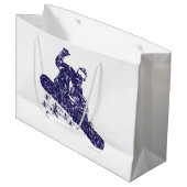 スノーボーダーが高い雪を積み上げる ラージペーパーバッグ (正面アングル)