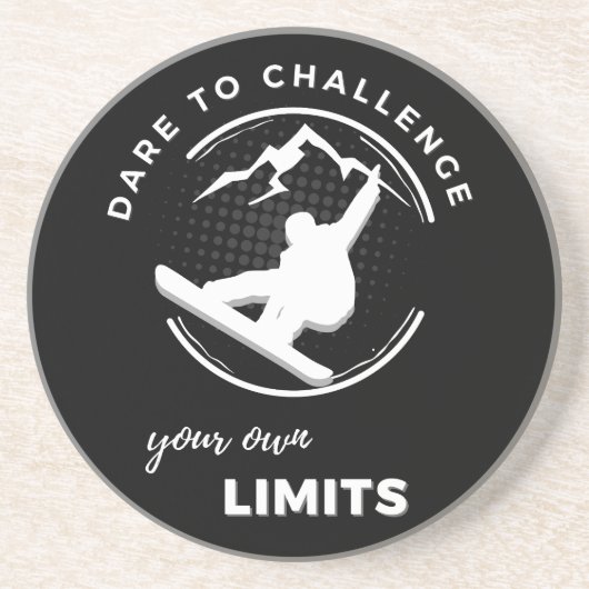 スノーボーダーと「自分の限界に挑戦しよう」 コースター (正面)