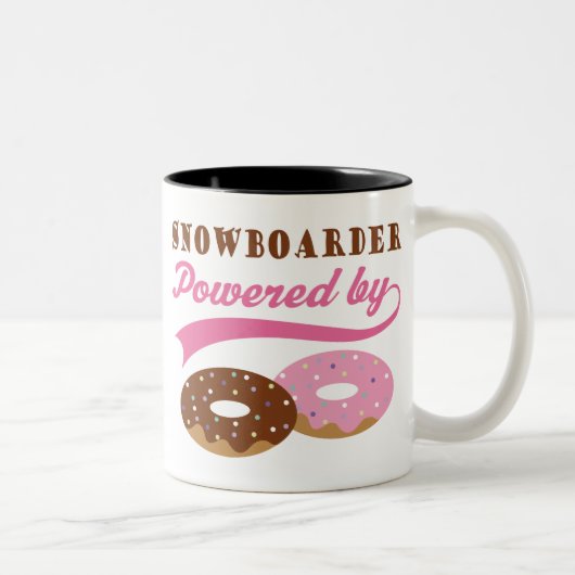 スノーボーダーのおもしろいなギフト ツートーンマグカップ (右)