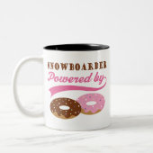 スノーボーダーのおもしろいなギフト ツートーンマグカップ (左)