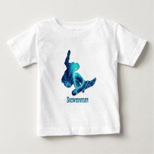 スノーボーダーの乳児 ベビーTシャツ
