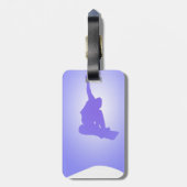 スノーボーダーの荷物のラベル ラゲッジタグ (裏面縦)