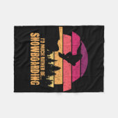 スノーボーダーむしろスノーボーディングだ フリースブランケット (正面(横))