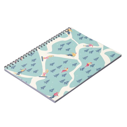 スノーボーダーやスキーヤーがスキー場に乗る。Pe ノートブック (左側)