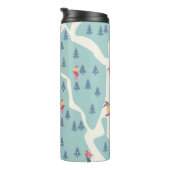 スノーボーダーやスキーヤーはスキー場に乗る。ペ タンブラー (回転右)