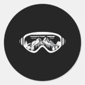 スノーボーダーギフトアイディア – スノーボーディングサイト冬 ラウンドシール (正面)