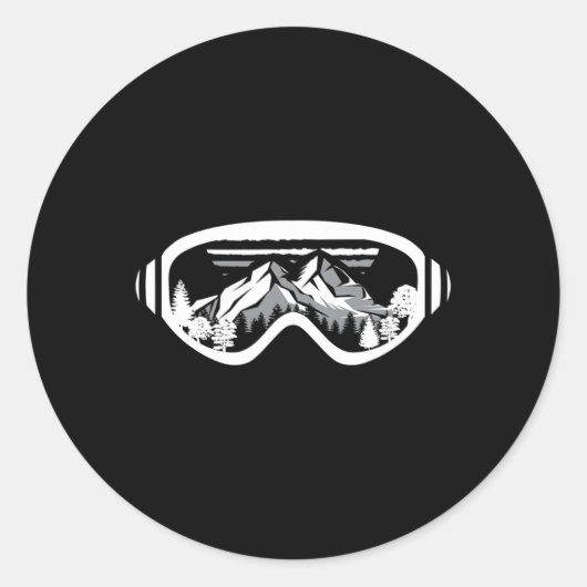 スノーボーダーギフトアイディア – スノーボーディングサイト冬 ラウンドシール (正面)