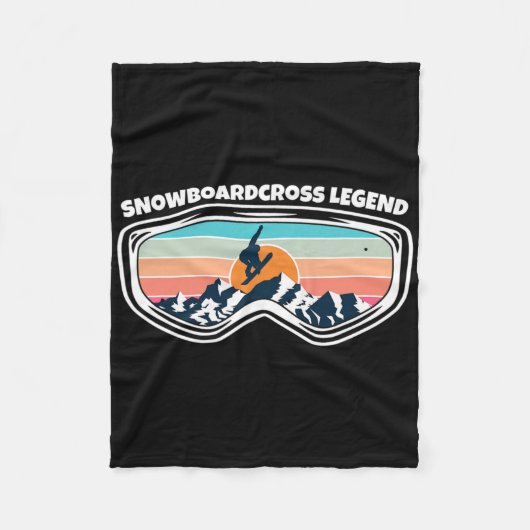スノーボーダークロススノーボーディングゴーグルとしてスノーボーダー フリースブランケット (正面)