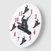 スノーボーダークロック – スノーボーダーまでの時間 ラージ壁時計 (傾斜)