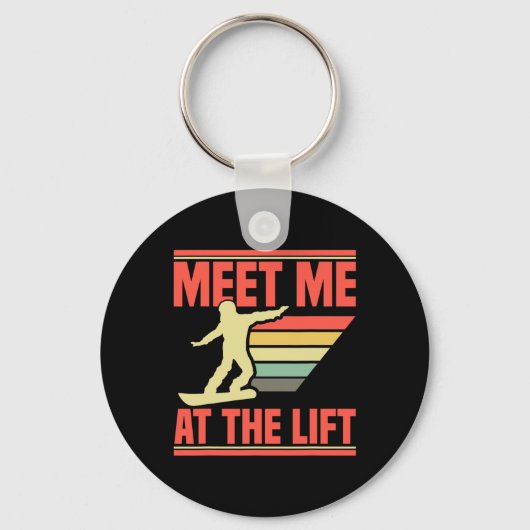 スノーボーダーサプライズスキーゲレンデギアバケーションスノーブ キーホルダー (正面)