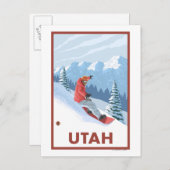 スノーボーダーシーンユタ ポストカード (正面/裏面)