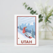 スノーボーダーシーンユタ ポストカード (スタンド正面)