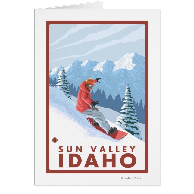 スノーボーダーシーン – アイダホ州サンバレー (正面)