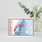 スノーボーダーシーン – タホ湖,カリフォルニア ポストカード (スタンド正面)