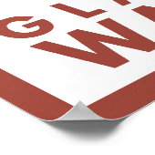 スノーボーダーシーン – ワシントン州グレイシャーピーク ポスター (角)