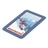 スノーボーダーシーン – ワシントン マグネット (左側)