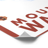 スノーボーダーシーン – 山ベイカー,ワシントン ポスター (角)