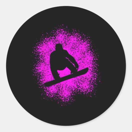 スノーボーダースノーボード女性男性 ラウンドシール (正面)