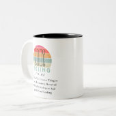 スノーボーダーズスキーヴィンテージインストラクターパパまたは母 ツートーンマグカップ (正面左)