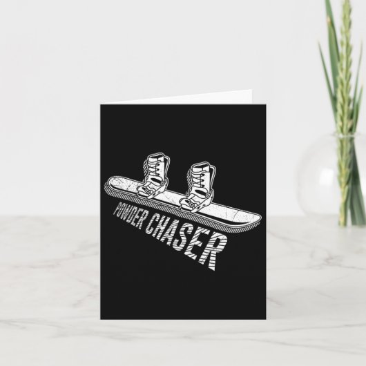 スノーボーダーパウダーチェーおもしろいザースノーボーディングチャイルド カード (正面)