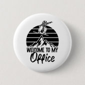 スノーボーダーベルジュ |スノーボードのアプレーススキーギフト 缶バッジ (正面)