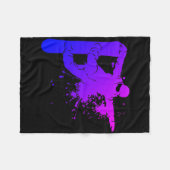 スノーボーダーメンズスノーボーディングウィンタースポーツ フリースブランケット (正面(横))