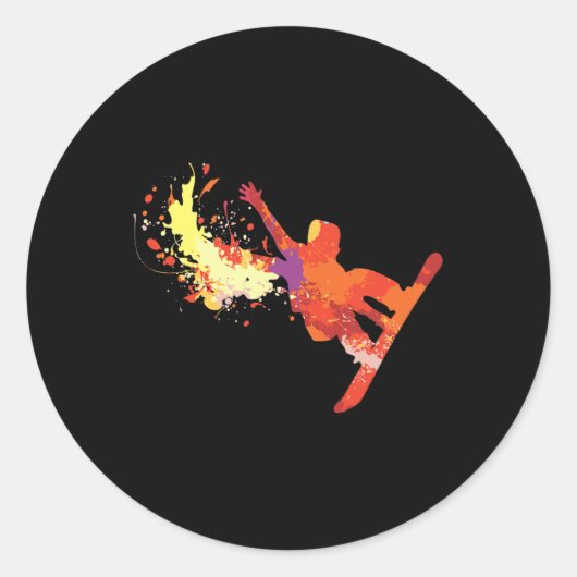 スノーボーダーライフスノーボーディングファンエクストリーム冬S ラウンドシール (正面)