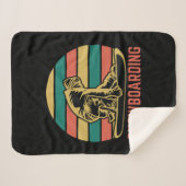 スノーボーダー付きスノーボード。 シェルパブランケット (正面(横))