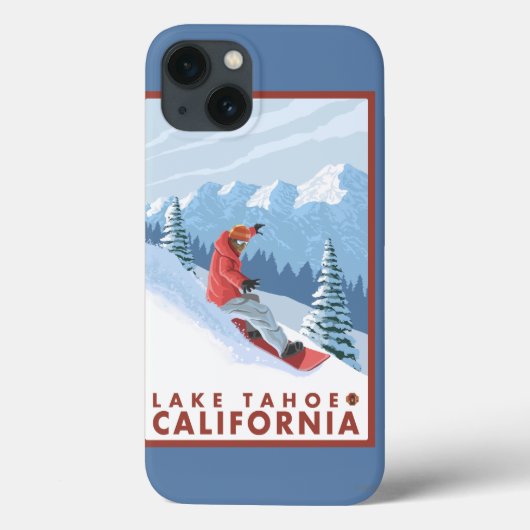 スノーボーダー場面-タホ湖、カリフォルニア Case-Mate iPhoneケース (裏面)
