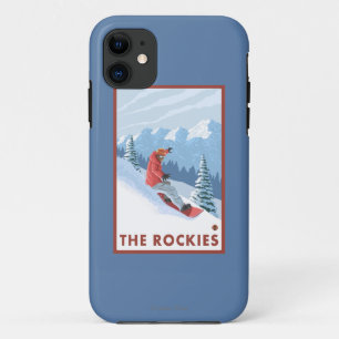 スノーボーダー場面-ロッキー山脈 iPhone 11 ケース