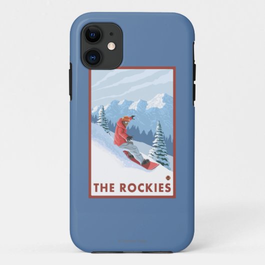 スノーボーダー場面-ロッキー山脈 Case-Mate iPhoneケース (裏面)