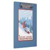 スノーボーダー場面-山アダムス、ワシントン州 クリップボード (右)