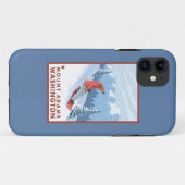 スノーボーダー場面-山アダムス、ワシントン州 Case-Mate iPhoneケース (裏面(横))