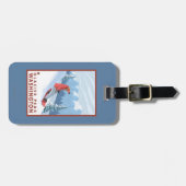 スノーボーダー場面-氷河ピーク、ワシントン州 ラゲッジタグ (正面横)