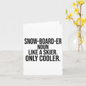 スノーボーダー定義辞書スノーおもしろいボーディ カード (黄色い花)