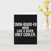 スノーボーダー定義辞書スノーおもしろいボーディ カード (黄色い花)