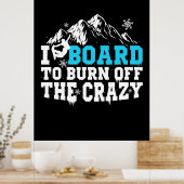 スノーボーダー板で燃え尽くす熱狂する ポスター (キッチン)