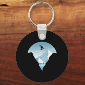 スノーボーダー用スノーボードウェアUni-kids Black キーホルダー (正面)