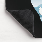 スノーボーダー用スノーボードウェアUni-kids Black マウスパッド (コーナー)