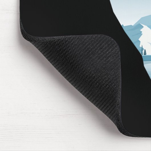 スノーボーダー用スノーボードウェアUni-kids Black マウスパッド (コーナー)