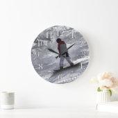 スノーボーダー「ちょうどクルイシン」の冬のスポーツ贈与 ラージ壁時計 (ホーム)