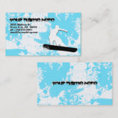 スノーボーダー：パウダートレイル： 名刺 (正面/裏面)