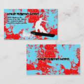 スノーボーダー：パウダートレイル： 名刺 (正面/裏面)