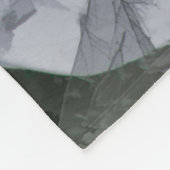 スノーボーダー「山を彫る」ウィンタースポーツ フリースブランケット (角)