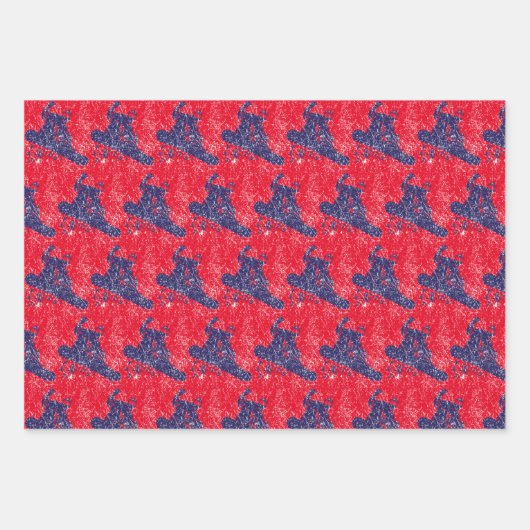 スノーボーダー（標高が高いゲレンデ） ラッピングペーパーシート (正面)