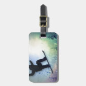 スノーボーダー: 空気 ラゲッジタグ (正面縦)