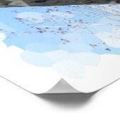 スノーボーダーin the SNowプリント ポスター (角)