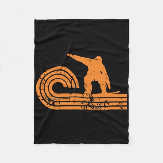 スノーボーダーTシャツメンズ フリースブランケット (正面)