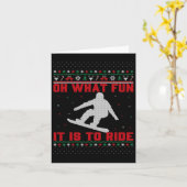 スノーボーディングああクリスマスUに乗るためにそれが何のおもしろい カード (黄色い花)